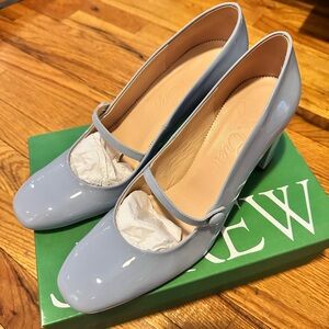 Women’s Powder Blue Patent Leather Mary Jane Heels